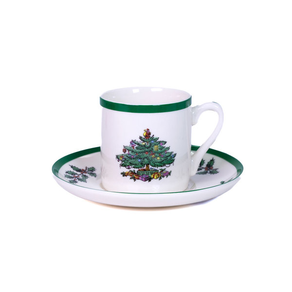 Spode Christmas Tree Espresso Cup & Saucer